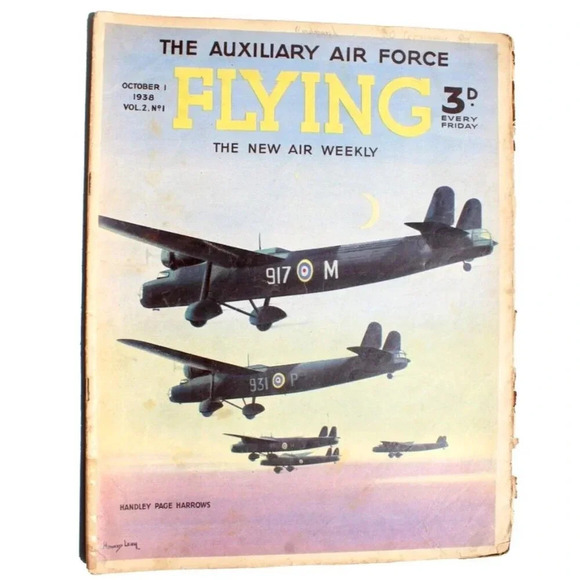 Vtg Oct 1, 1938 Flying Aviation Magazine Vol. 2 No. 1 Air Weekly - Picture 1 of 2